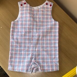 Red white blue Plaid Sleeveless Jon Jon size 18 months